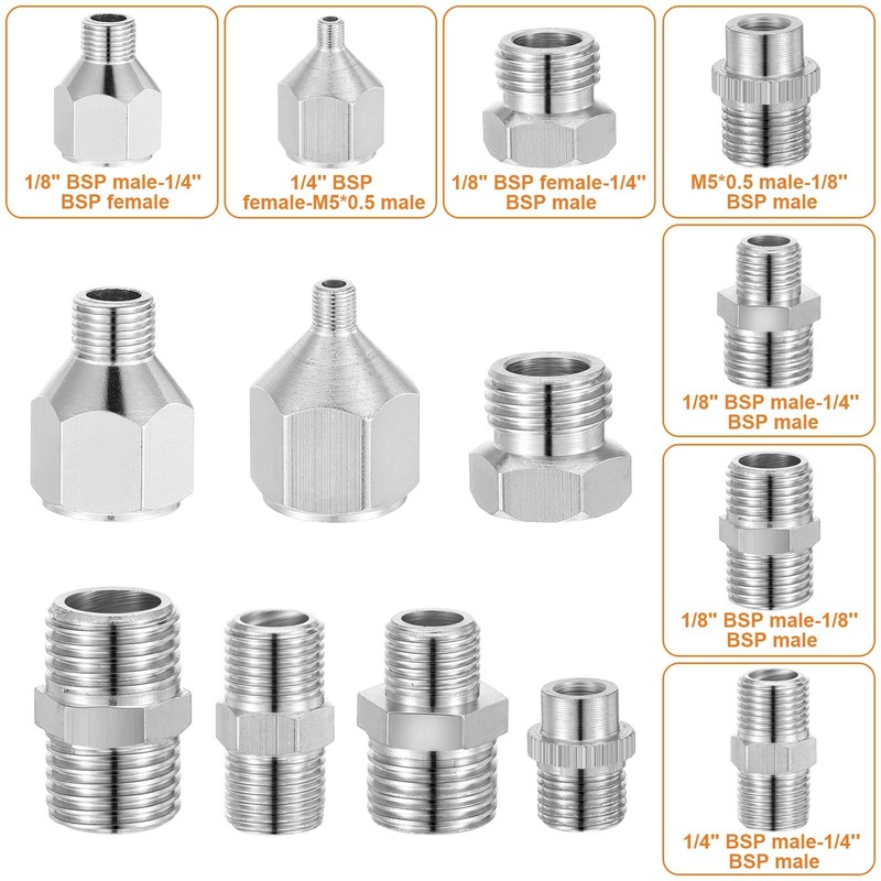 14 Pieces Airbrush Adapter Set Airbrush Quick Disconnect Fittings Hose