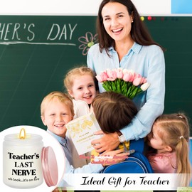 Teacher Appreciation Gifts for Women Men, Funny Teacher Retirement Gifts Lavender Scented Candles, Novelty Gift from Student for Teacher Day Thanksgiving Christmas Birthday