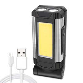 Folded Work Lights Aluminium Alloy USB Charging Magnetic COB Inspection Lamp Portable Fill Light Grey