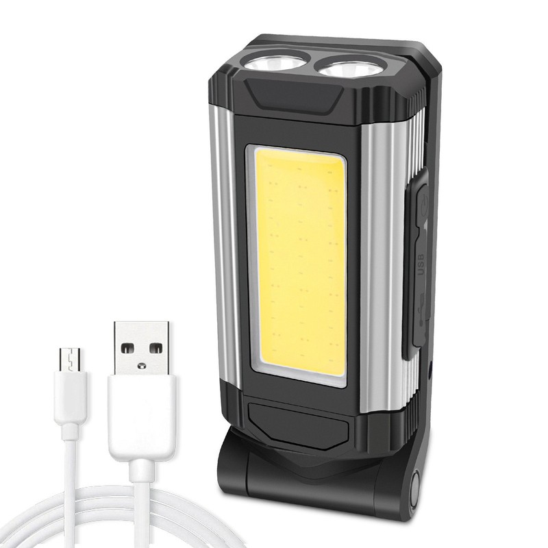 Folded Work Lights Aluminium Alloy USB Charging Magnetic COB Inspection