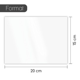 Blank sign to design yourself, 15 x 20 cm, aluminium composite plate in white, 3 mm thick, versatile, weatherproof, hin535