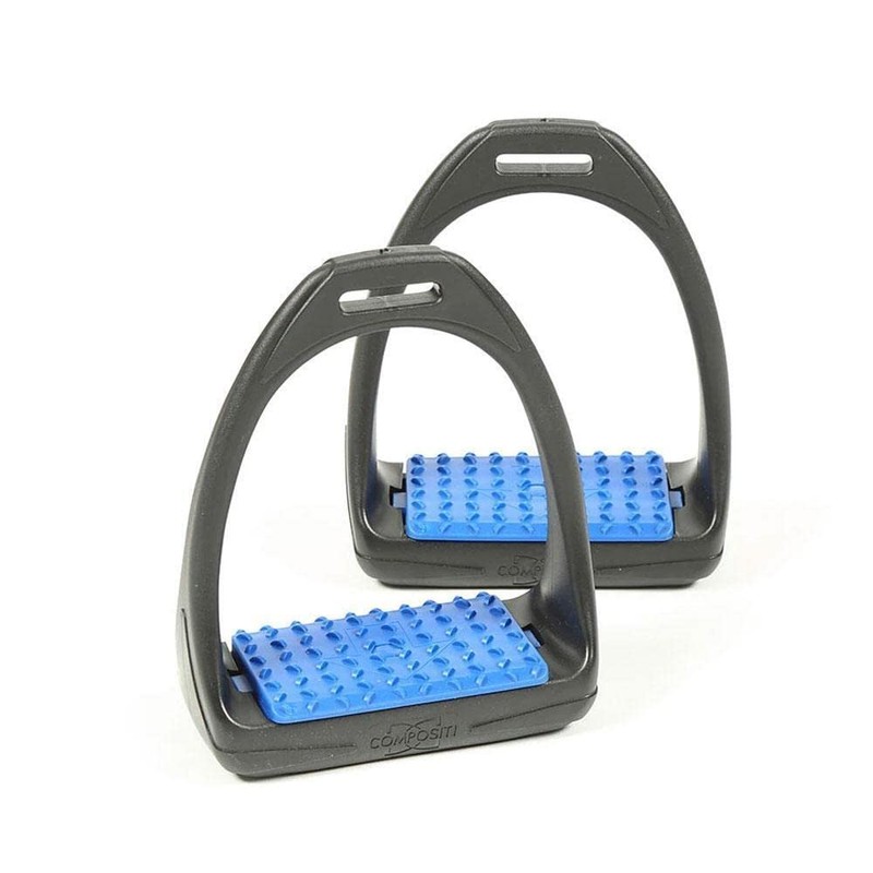 "COMPOSITI" REFLEX STIRRUPS HORSE EQUESTRIAN RIDING TACK [PURPLE] [ONE SIZE]