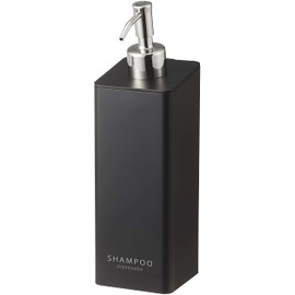 Yamazaki Industries 5361 Film Hook Two-Way Dispenser, Shampoo, Black, (W x D x H) Approx. 2.8 x 3.5 x 9.3 inches (7 x 9 x 23.5 cm) Tower Floating Storage, Easy Attach