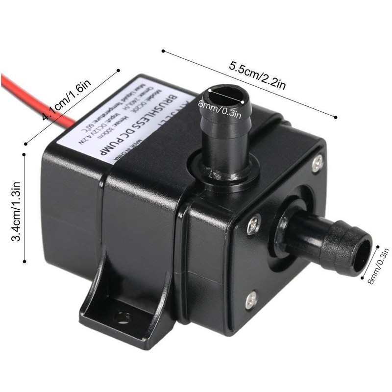 LEDGLE Submersible Pump, DC 12 V, Small Pump, Pond Pump,