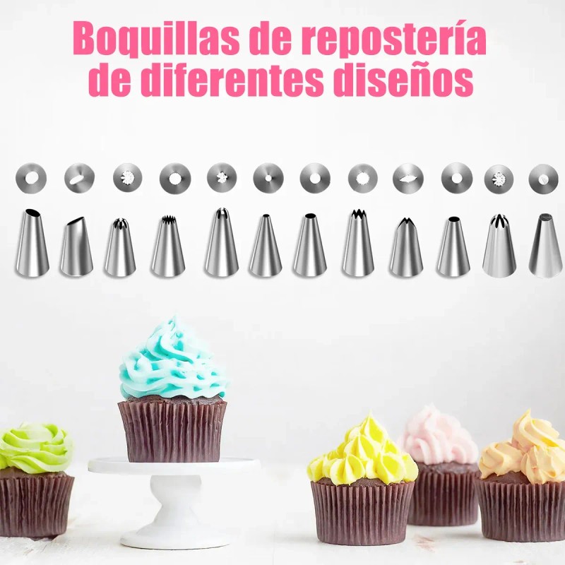 Kit De Mangas Pasteleras Y Poquillas Para Repostería 124pz