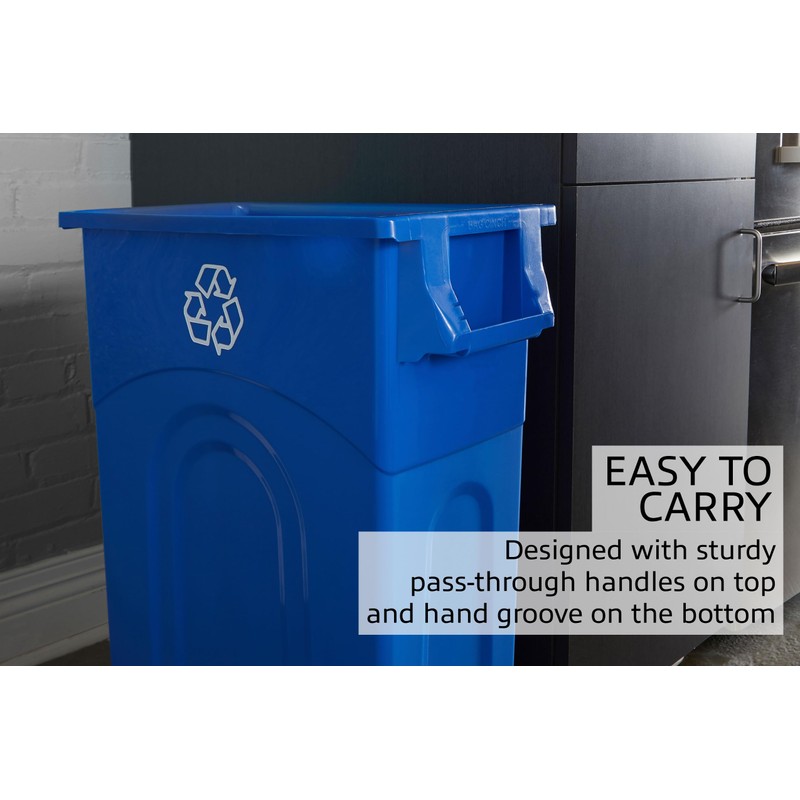 United Solutions Highboy Recycling Container, 23 Gallon, Space Saving Slim
