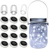 YJFWAL Mason Jar Solar Lights, 12 Pack 30 LED Mason