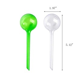 Yahpetes Automatic Watering Globe Plant Watering Globes Plastic Watering Bulbs Waterer Flower Water Drip Irrigationdevice Self Watering System (Clear+Green)