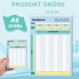 WANGDEFA Pack of 3 Phase 10 Card Game Block Score Sheet Block Clear Design of Phases A6 Format Score Pad 10.5 x 14.8 cm Suitable for Children Family Game (A6 (10.5 x 14.8))