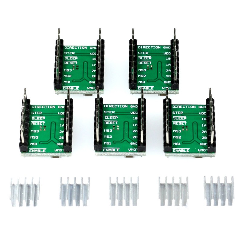 Paradisetronic.com 5X A4988 Stepper Motor Driver Module with Heatsink e.g.