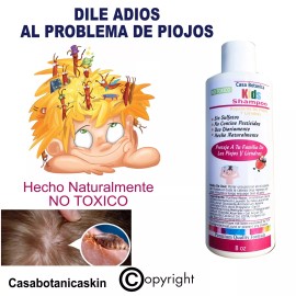 MATA PIOJOS SHAMPOO MATA PIOJOS Y LIENDRAS 8 oz -NO TOXICO NATURAL EFECTIVO CASA BOTANICA