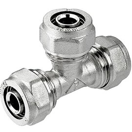20x20x20mm PEX-AL-PEX Brass Compression Pipe Fittings TEE
