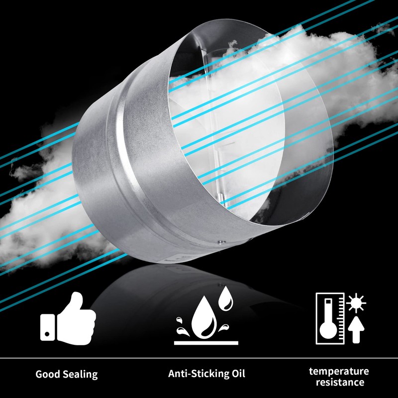 4 Inch Backdraft Damper Back Draft Vent Duct Shutter Blocker,