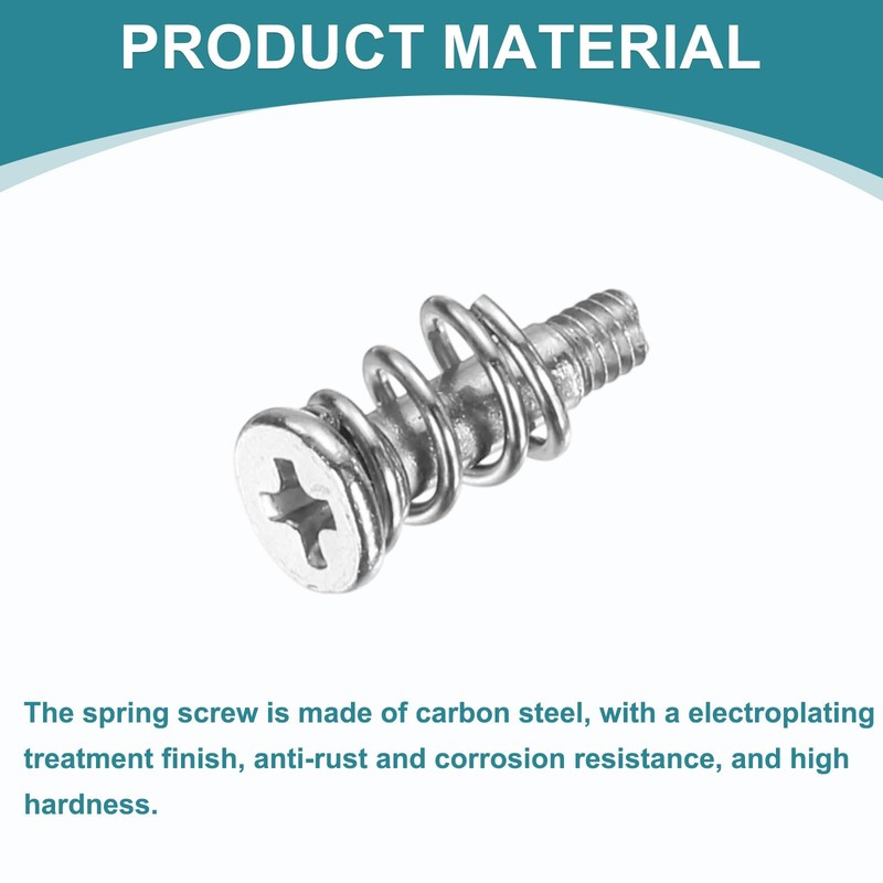 sourcing map GPU Spring Screws, 15pcs M2x9mm 5.5mm Spring OD