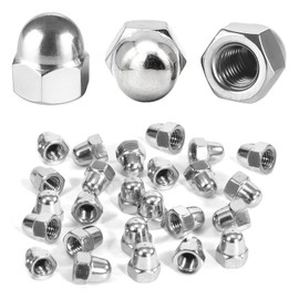 Forbabe Pack of 25 Acorn Nuts M10 Stainless Steel Acorn Nut DIN 1587 Hexagonal Acorn Nuts, High Shape After Nuts for Screws/Threaded Bolts/Threaded Rods
