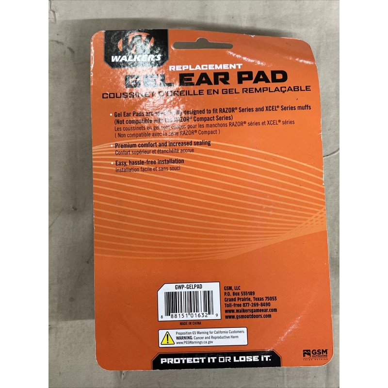 Walker's Game Ear GWP-GELPAD Gel Filled Ear Pad