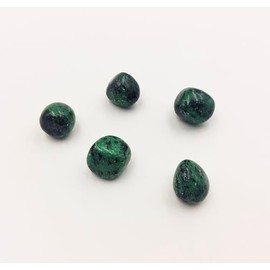 Natural Epidote Stone - 5 Polished Crystals with Energy Properties (Epidote, 5 PCS)