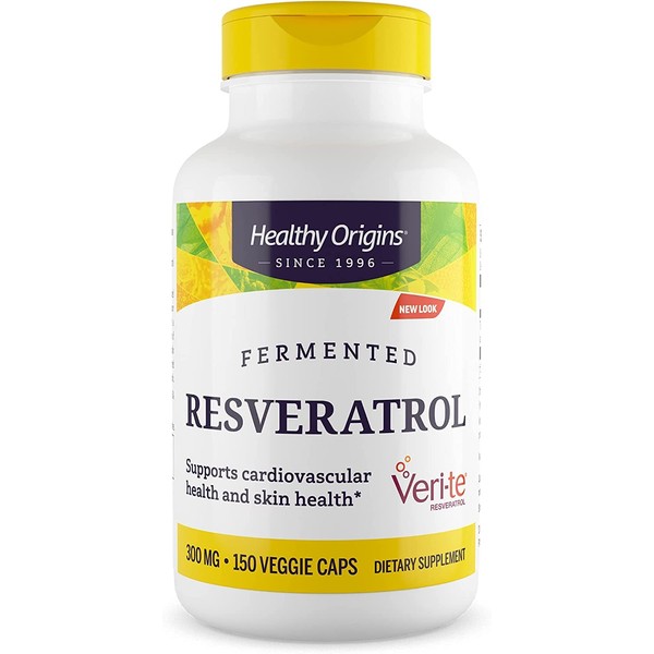 Heathy Origins Fermented Resveratrol 300 mg (Non-GMO, 98% Trans-Resveratrol, European Sourced, Gluten Free, Antioxidant), 150 Veggie Caps