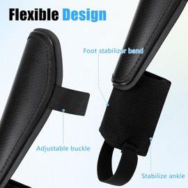 Children's Football Shin Pads with Padded and Ankle Protection, Adjustable Shin Pads, Football Men, Anti-Collision, Shockproof Football Protection Accessories (S)