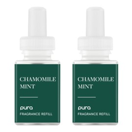 Pura Malodor Refill - Smart Home Air Diffuser Fragrance Refill - Up to 120-Hours of Premium Fragrance per Refill - Clean Diffuser Fragrance - Air Deodorizer & Odor Eliminator - 2 Pack, Chamomile Mint