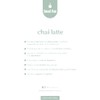 Chai latte - Sin azúcar, Sin gluten, Vegano, 100% Natural,