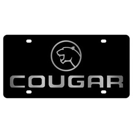 Eurosport Daytona- Compatible with -, Mercury Cougar - Carbon Steel License Plate