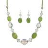 Rosslyons Multi Color Beaded Statement Necklace and Earrings for women