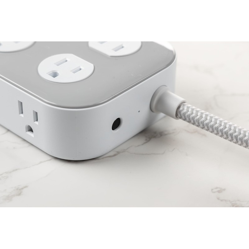 GE UltraPro 12-Outlet Surge Protector, 2100 Joules, 4ft Braided Extension