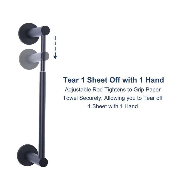 Magnetic Paper Towel Holder for Fridge, Adjustable Stainless Steel Rod,