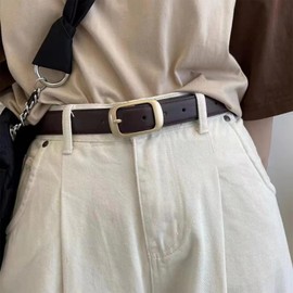 TJYAEKLTD Women's Belt, High-Quality Women's Skinny Leather Waist Belt, Stylish Accessory for Women, black