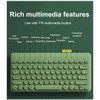 Keyboard and Mouse Combo,2.4G Wireless 79 Cute Round Keys Small