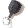 DQL Spartan Keychain with Retractable Cord Belt Clip Black Steel