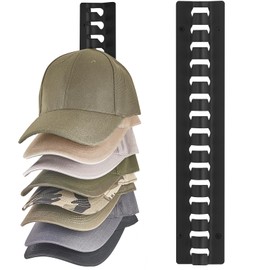 Mkono Hat Organizer for Baseball Caps, 2 Packs Hat Rack for Wall Hold Up to 15 Hats, Hat Holder On Wall Ball caps Storage Organizer Display for Door Closet, Entryroom, Laundry Cap Organization