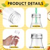 Yinkin 20 Sets Plastic Milk Bottles with Straws Lids Clear