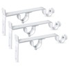 Double Curtain Rod Bracket, Heavy Duty Curtain Rod Holders, White