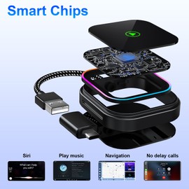 CYIAMJLU 2-in-1 Carplay Wireless Adapter with Fast, Convert Wired Android Car to Wireless, Super Fast & Stable, Mini Wireless Android Car Adapter for Carplay & Android Car