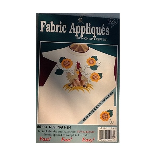 Nesting Hen Fabric Iron on Applique Kit 55113