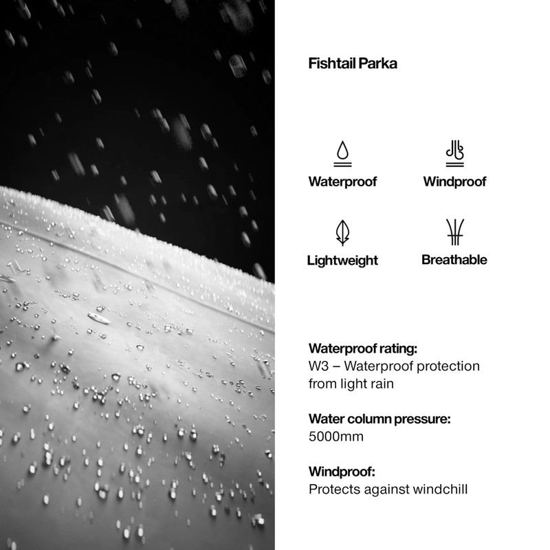 RAINS Fishtail Parka Raincoat, Jacket Black M