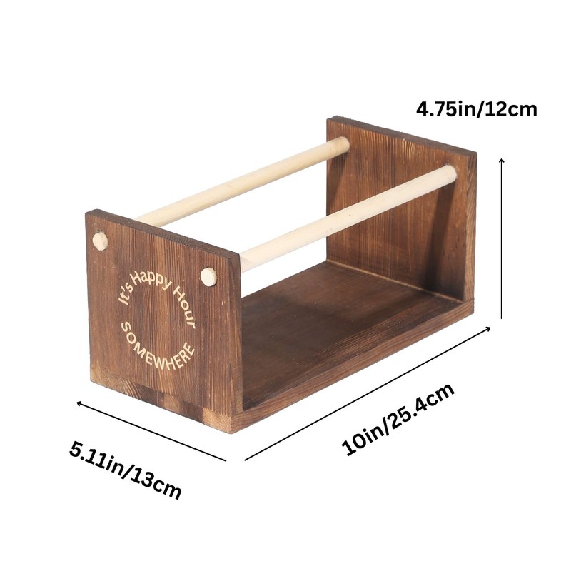 GoFika Can Cooler Holder Foam Insulator Sleeves Dispenser Wood Engraved