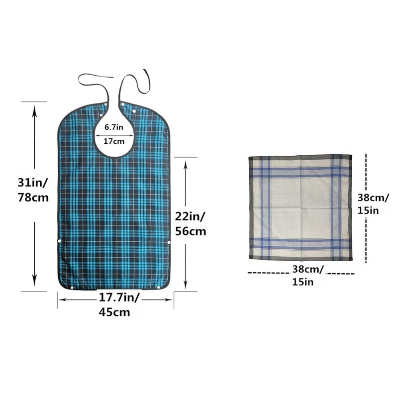 smile wood 3 PACK Adult Bibs For Eating - Waterproof