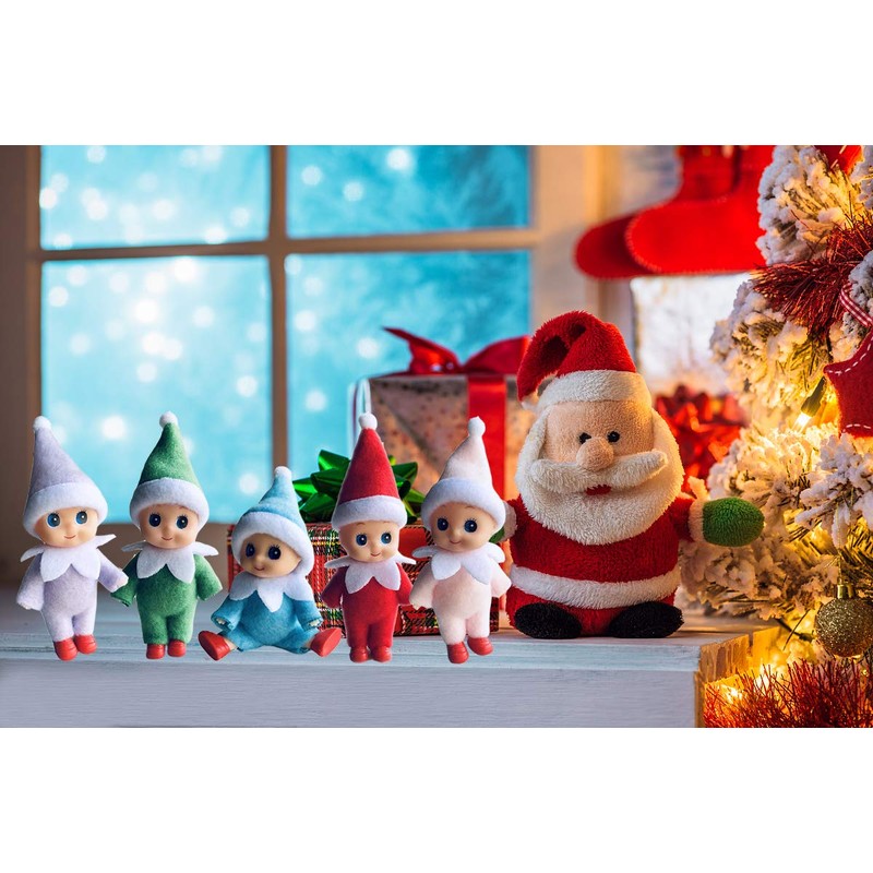 WULEEUPER Tiny Baby Elf Doll | Christmas Miniature Decoration |