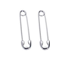 Reffeer Solid 925 Sterling Silver Hoop Earrings Cute paper clip earrings Pin Cartilage earrings For Women Earrings (A-Silver)