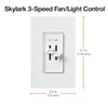 Lutron Skylark 3-Speed Combination Fan and Light Control, 1.5 Amp,