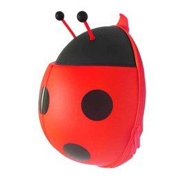 Supercute Lady Bug Toddlers Kids 3D Hard Shell Backpack , School ,Travel Bag Red