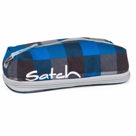 Satch by Ergobag Pencil Case PenBox Airtwist 911 Checked Blue Grey