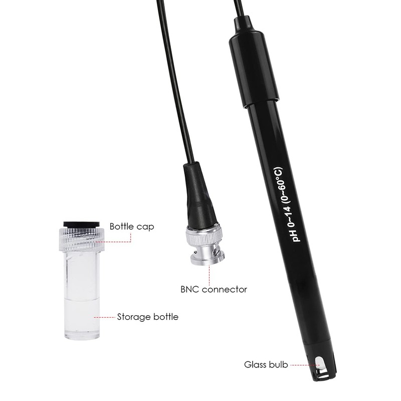 GAIN EXPRESS 0-14 pH Electrode Probe BNC Connection, 300 cm