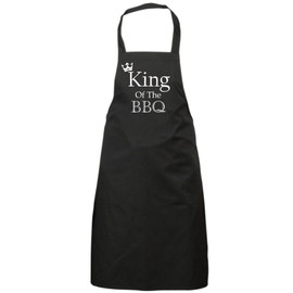 60 Second Makeover Limited King Of The BBQ Black Apron Fathers Day Gift BBQ Accessories Aprons For Men Grandad Dad Husband Chef Cooking Kitchen Present Fathers Day