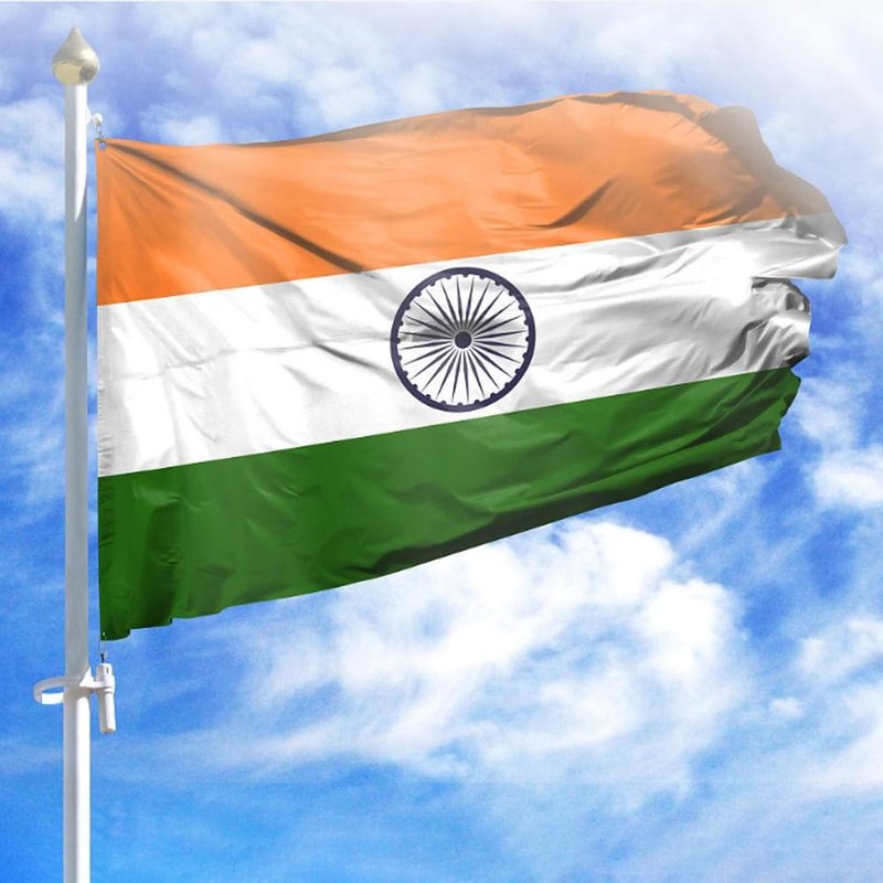 India Flag 90 * 150 cm(3 * 5FT),Indian Flag,Polyester Thickness,