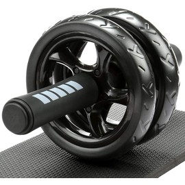 B0CNVXH9DG Abdominal Roller Abdominal Core Exercise Equipment, Silent, Abroller, Slim Trainer, Ab Wheel, Upper Body Muscle Trainer, Knee Protection Mat, Load Capacity 440.1 lbs (200 kg), Black