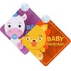 Baby on Board Sign Unicorn/Lion Twin Pack for Car, 2pcs